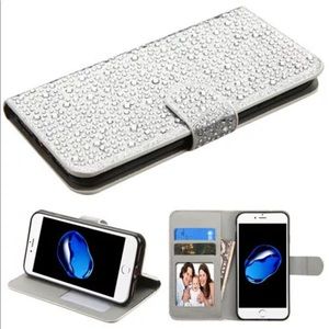 MYBAT iPhone 7 Phone Case Wallet Silver